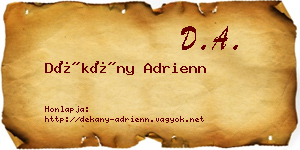Dékány Adrienn névjegykártya